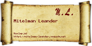 Mitelman Leander névjegykártya